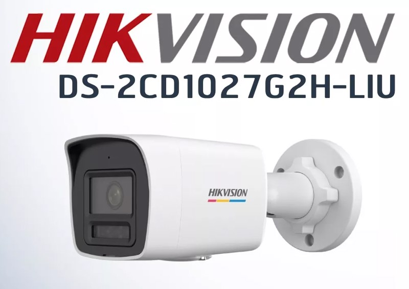CAMERA IP 2MP HIKVISION 2.8MM 30M BULLET IP67 DS-2CD1027G2H-LIU COLORVU HYBRID COM AUDIO R.31102
