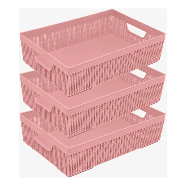 CESTA ORGANIZADORA DE JUTA A4 5.2 LITROS ROSE JAGUAR R.31199