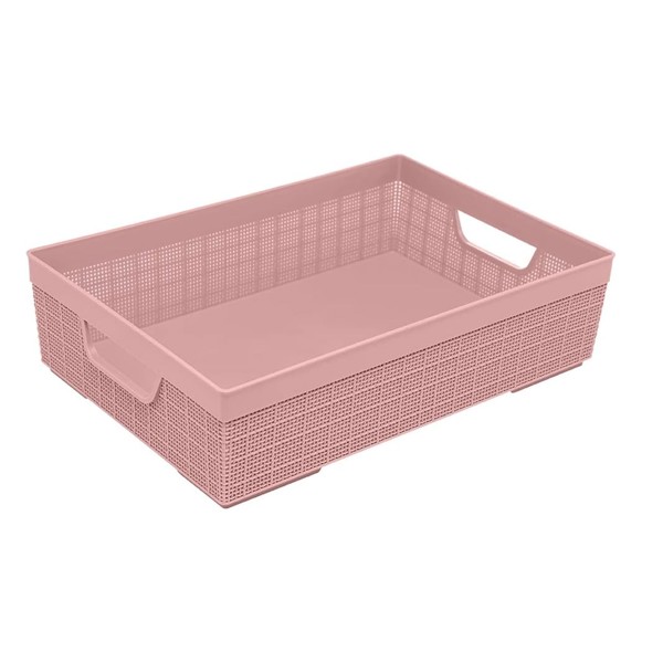 CESTA ORGANIZADORA DE JUTA A4 5.2 LITROS ROSE JAGUAR R.31199