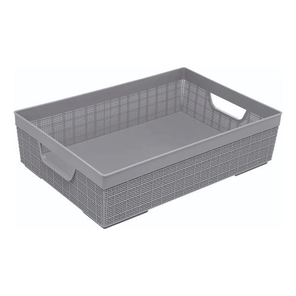 CESTA ORGANIZADORA DE JUTA A4 5.2 LITROS CINZA JAGUAR R.31200