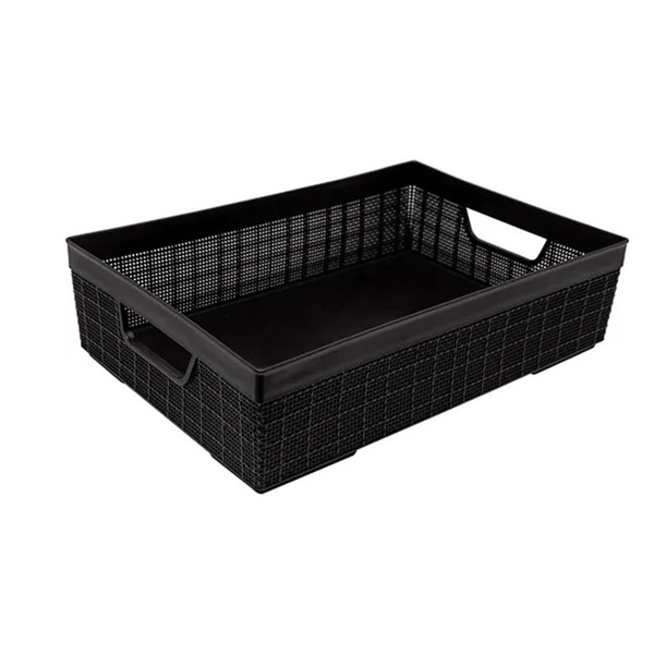 CESTA ORGANIZADORA DE JUTA A4 5.2 LITROS PRETA JAGUAR R.31191