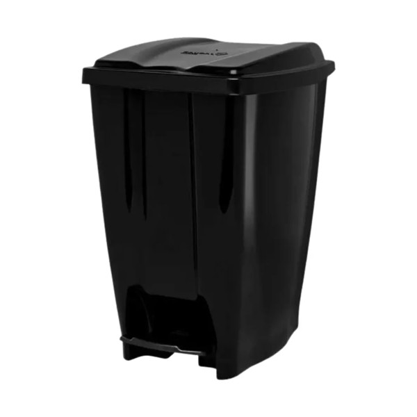 LIXEIRA COM PEDAL 7 LITROS ECO PRETA JAGUAR R.31177
