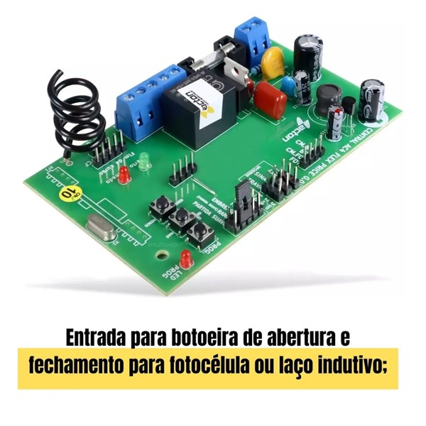 KIT CENTRAL DE PORTAO ACTON AC4-FLEX PRICE + FIM DE CURSO BV GATER 3 VIAS + 2 CONTROLES TX UNO R.31228