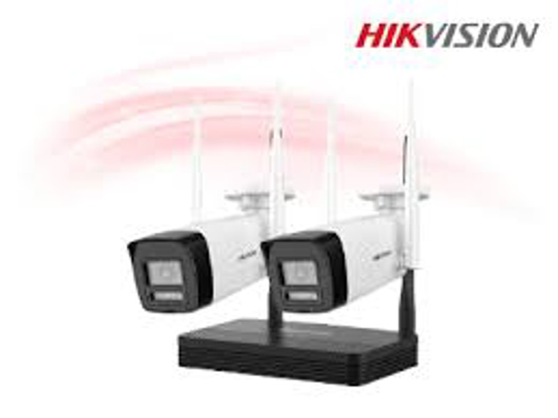 KIT CFTV NVS 2 CAMERAS BULLET 4MP WIFI COM AUDIO HIKVISION NKS424W0H EASYLINK R.31247 - D