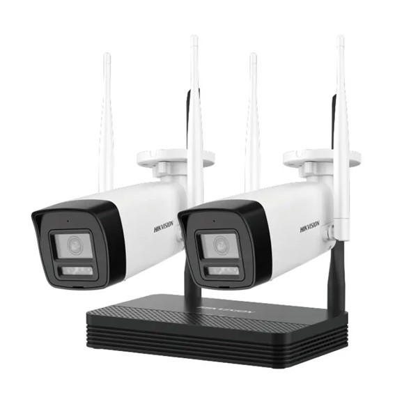 KIT CFTV NVS 2 CAMERAS BULLET 4MP WIFI COM AUDIO HIKVISION NKS424W0H EASYLINK R.31247 - D