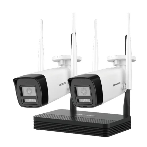 KIT CFTV NVS 2 CAMERAS BULLET 4MP WIFI COM AUDIO HIKVISION NKS424W0H EASYLINK R.31247 - D