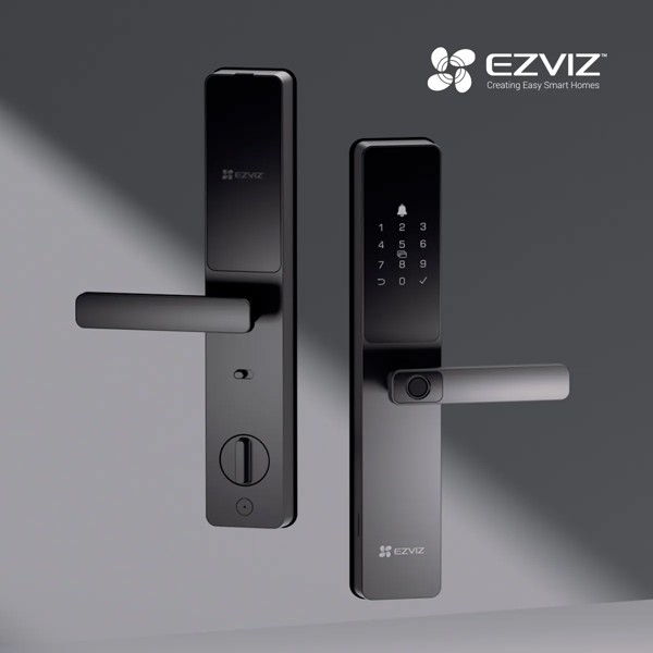 FECHADURA DIGITAL INTELIGENTE BIOMETRIA SENHA E CARTAO EZVIZ CS-DL05-R100-WBCP-GR R.31143