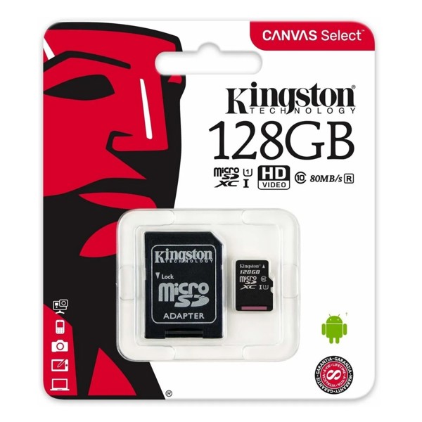 MICRO SD ADAPTADOR 128GB KINGSTON SDCS2/128GB R.30399