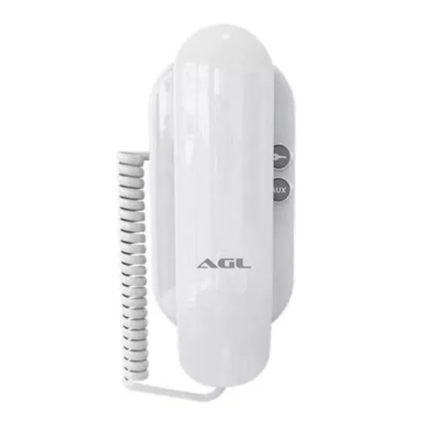 INTERFONE PORTEIRO ELETRONICO AGL P10S CINZA ABS + MONOFONE BRANCO R.02072