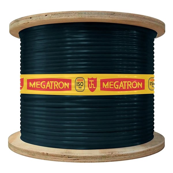 CABO REDE CAT5E EXTERNO DUPLA CAPA BLINDADO 100% COBRE PRETO MEGATRON 300 METROS R.22618 - D