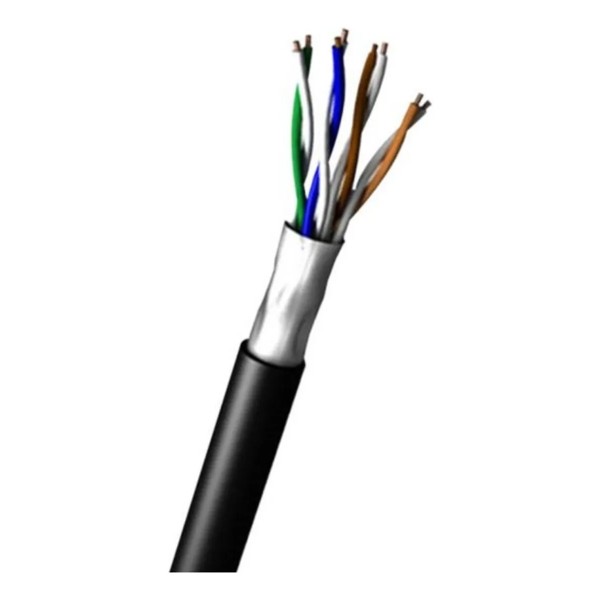 CABO REDE CAT5E EXTERNO DUPLA CAPA BLINDADO 100% COBRE PRETO MEGATRON 300 METROS R.22618 - D