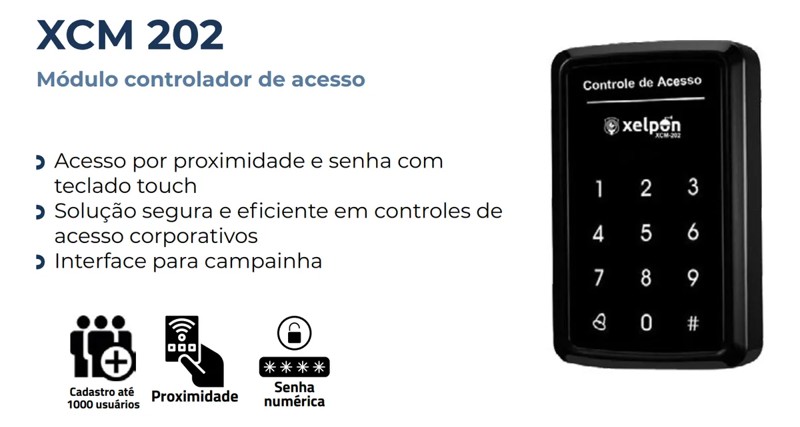 CONTROLE DE ACESSO XELPON XCM-202 R.10063