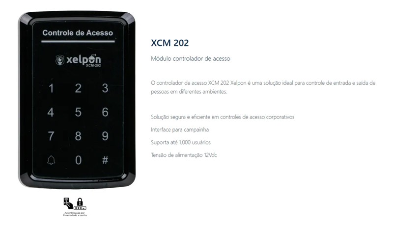 CONTROLE DE ACESSO XELPON XCM-202 R.10063