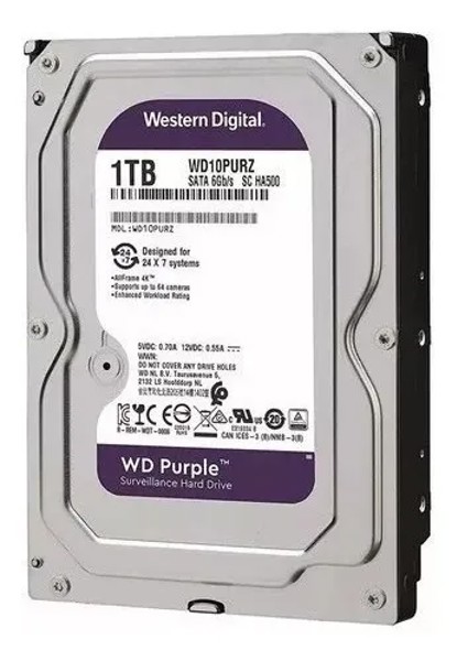 HARD DISK HD 1TB WESTERN DIGITAL PURPLE WD10PURZ R.01131