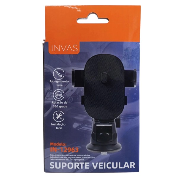 SUPORTE VEICULAR UNIVERSAL INVAS IN-12963 R.02725