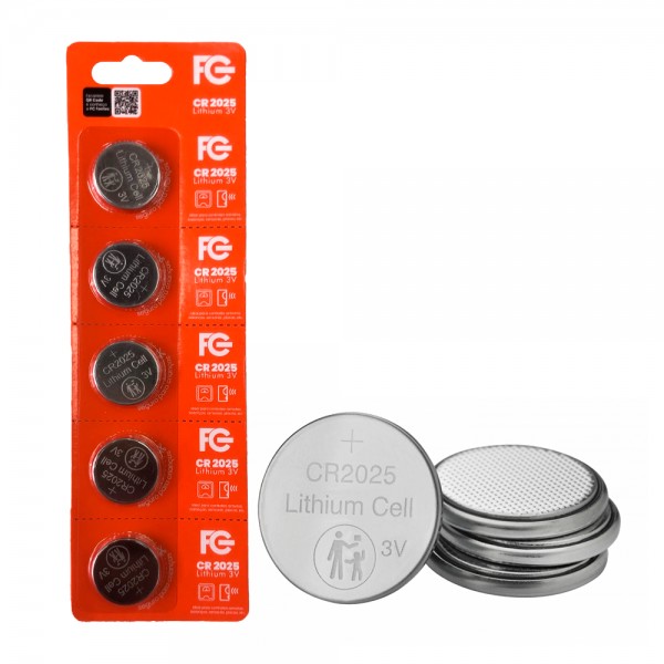 BATERIA LITHIUM CR2025 3V FC 5 UNIDADES FC-BAT2025N R.31455-D