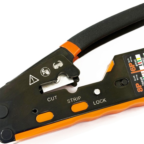 ALICATE CRIPADOR DECAPADOR CORTADOR RJ45 E RJ11 3X1 FC FC-RJ45BN R.00168-D