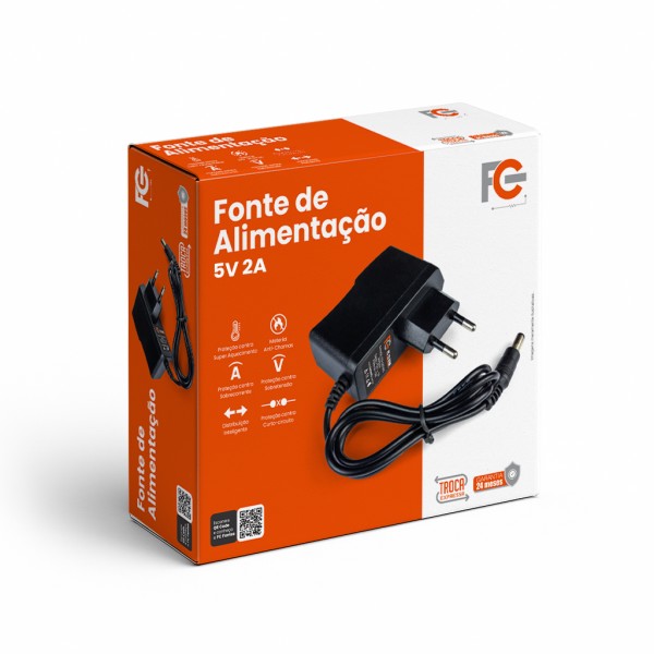 FONTE DE ALIMENTACAO CHAVEADA 5V 2A FC FC-0502EN R.29965-D