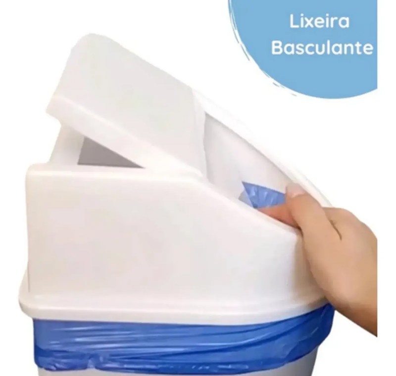 LIXEIRA BASCULANTE 12 LITROS ECO BRANCA JAGUAR R.31154