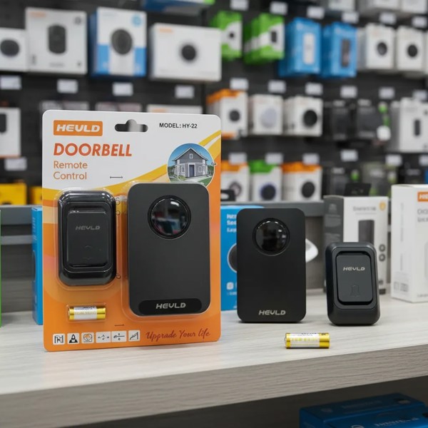 CAMPANHIA SEM FIO DOORBELL HEYLI HY-22 COM BATERIA PRETA 32 TOQUES R.00718