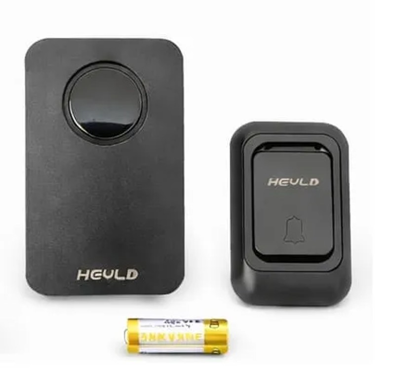 CAMPANHIA SEM FIO DOORBELL HEYLI HY-22 COM BATERIA PRETA 32 TOQUES R.00718