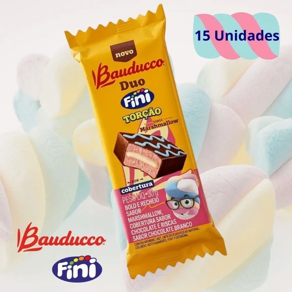 BOLINHO DUO FINI  MARSHMALLOW  TORÇÃO BAUDUCCO 30G  R. R.31639