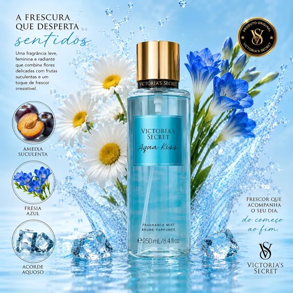 BODY SPLASH VICTORIA'S SECRET AQUA KISS 250ML ORIGINAL R.31668