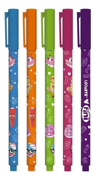 CANETA DE GEL ESTAMPADA FINI LEOARTE R.31678
