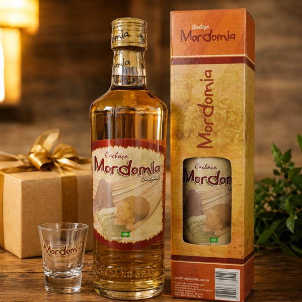 CACHAÇA MORDOMIA CEREJEIRA COM COPO 670ML R.31684