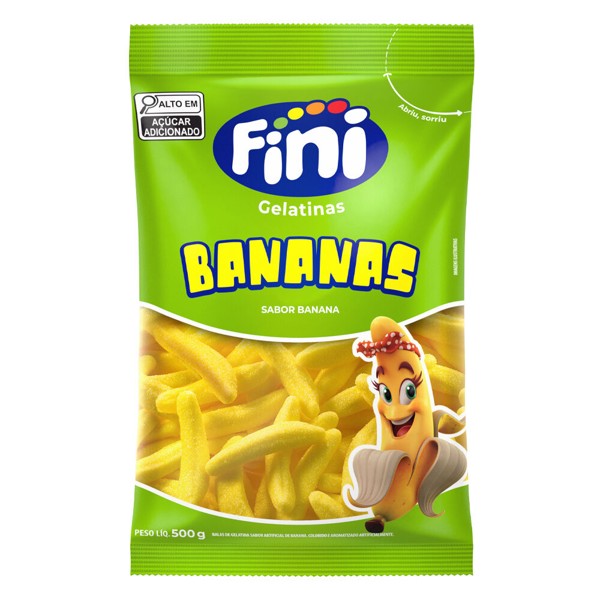 BALA DE GELATINA BANANAS FINI 500G R.31697