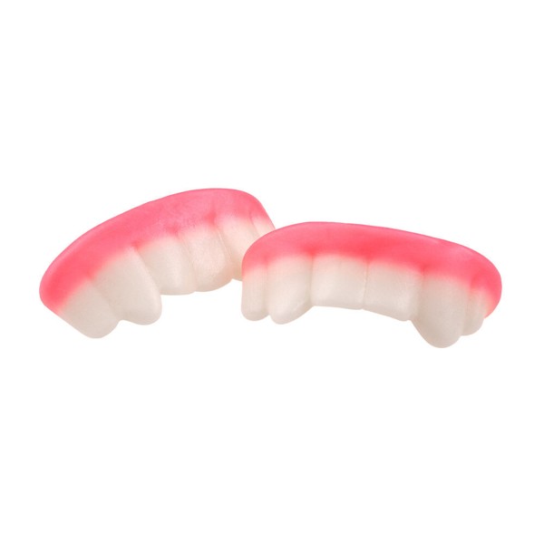 BALA DE GELATINA DENTADURAS MORANGO E FRAMBOESA FINI 500G R.31701