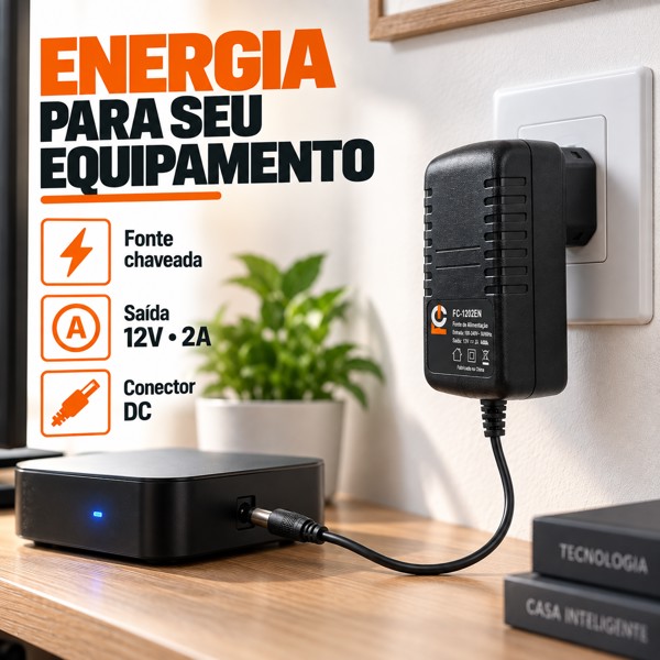 FONTE DE ALIMENTACAO CHAVEADA 12V 2A 24W FC FC-1202EN R.30113
