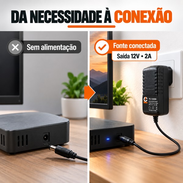 FONTE DE ALIMENTACAO CHAVEADA 12V 2A 24W FC FC-1202EN R.30113