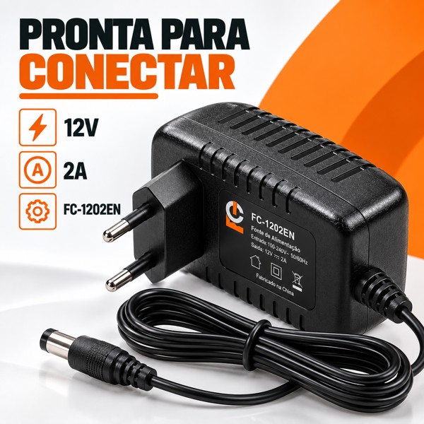 FONTE DE ALIMENTACAO CHAVEADA 12V 2A 24W FC FC-1202EN R.30113