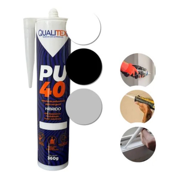 SELANTE PU40 PRETO QUALITEX 360G