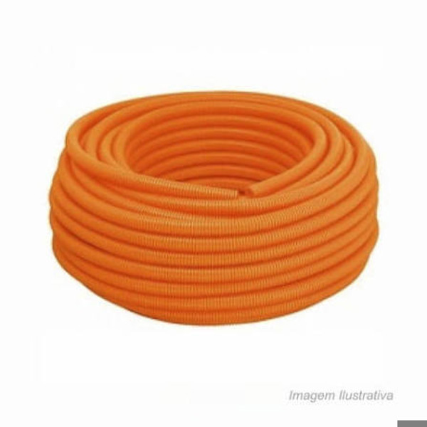 MANGUEIRA CORRUGADA 1 LARANJA REFORCADA PC 25MT - FORTLEV