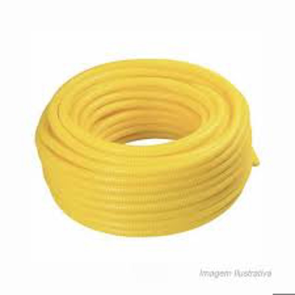 MANGUEIRA CORRUGADA 3/4 AMARELA PC 50MT - FORTLEV