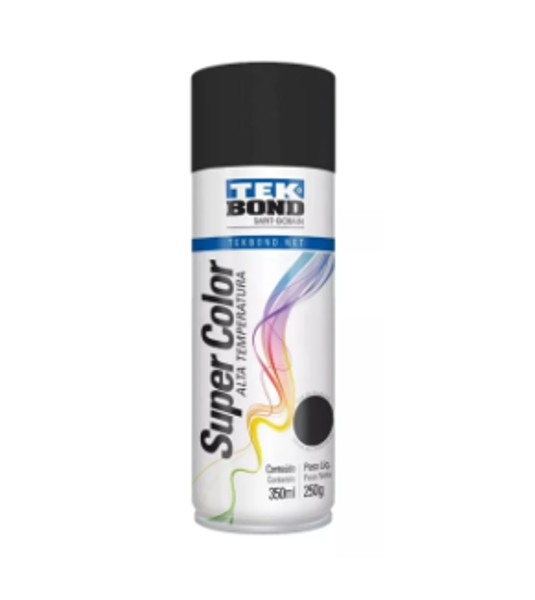 TEK BOND TINTA SPRAY ALTA TEMP PRETO FOSCO 350ML