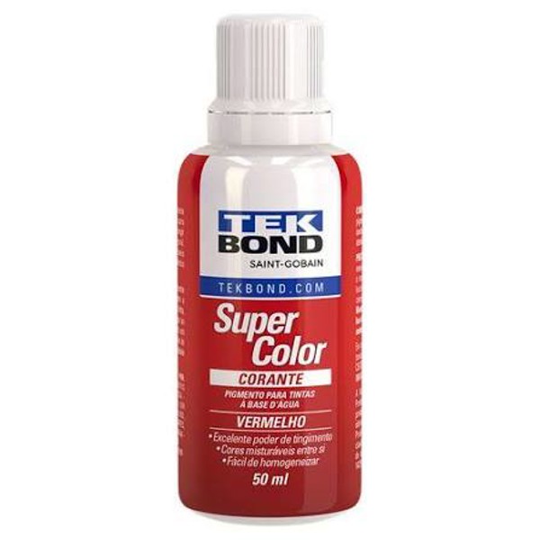 BISNAGA TEKBOND 50ML VERMELHO.