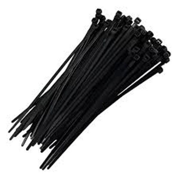 ABRACADEIRA DE NYLON FERTAK 400MM X 7,6MM PCT C/ 50 PRETA