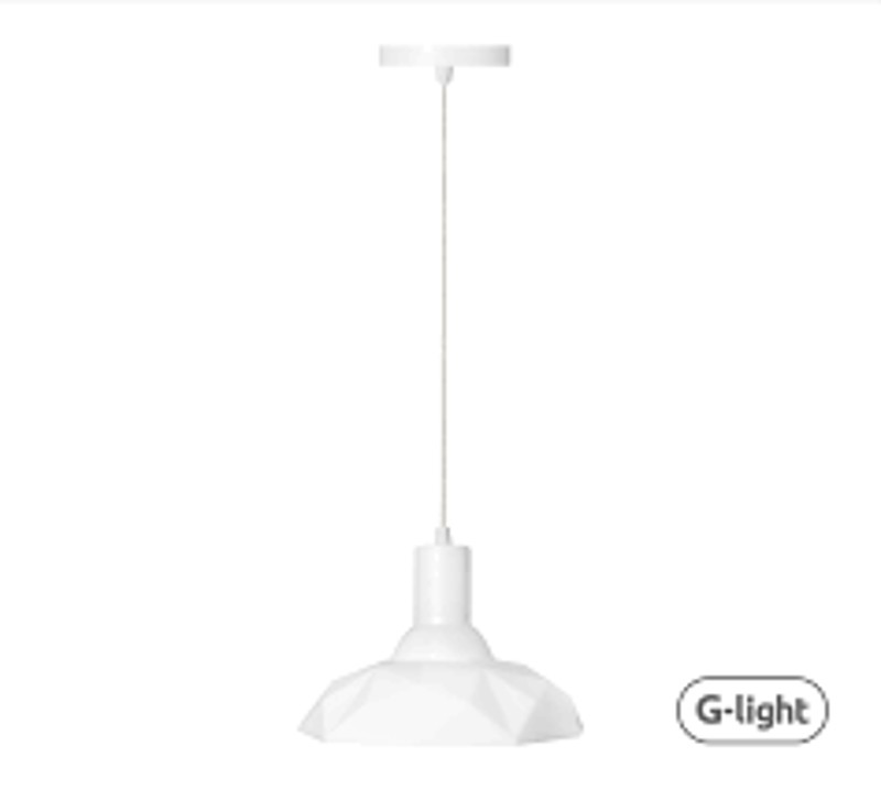 PENDENTE DIAMANTE BRANCO G-LIGHT C/ LAMPADA 9W INCLUSA 
