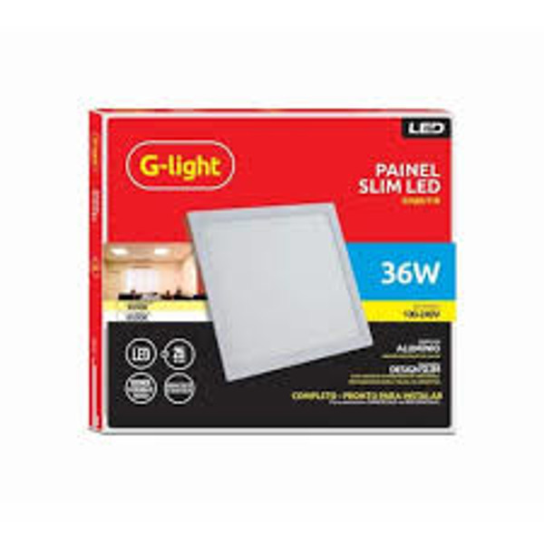 PAINEL SLIM LED EMBUTIR QUADRADO G-LIGTH 36W