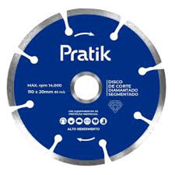 DISCO DIAMANTADO SEGMENTADO PRATIK 110 X 20MM 