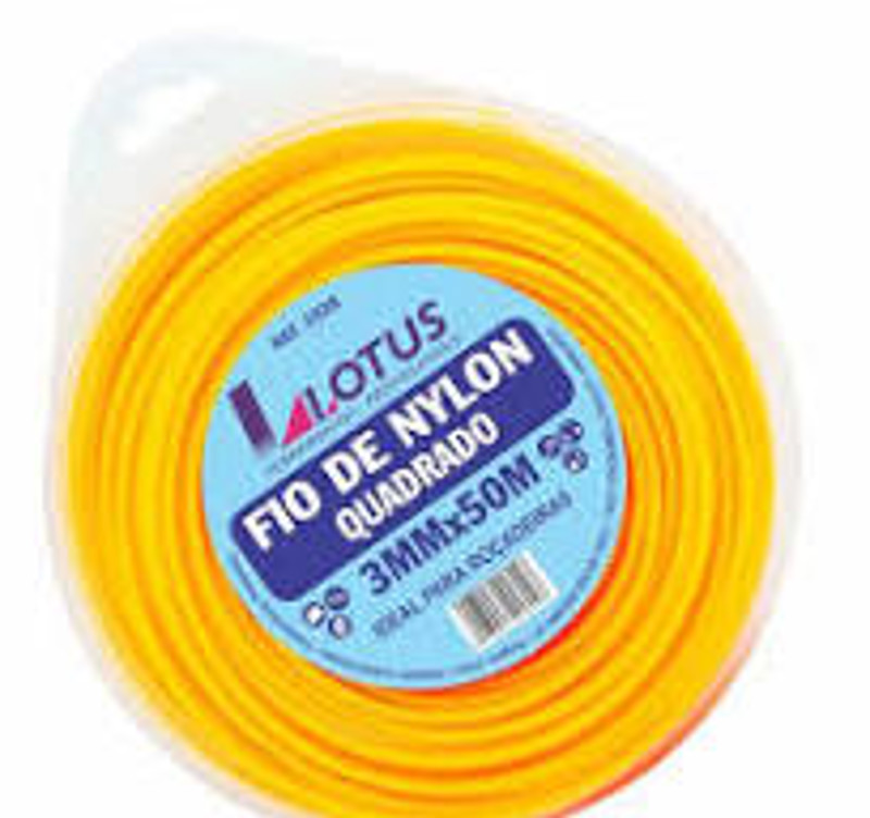 FIO DE NYLON LOTUS 3MM X 50M QUADRADO