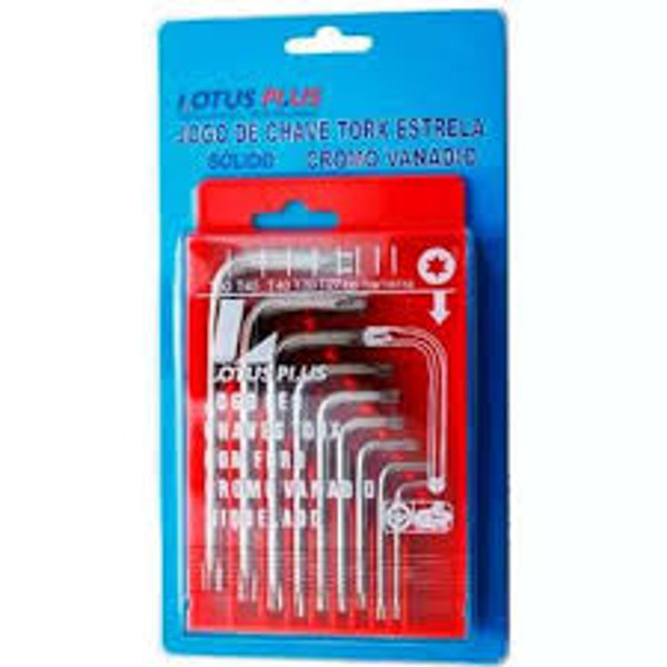 JOGO DE CHAVE TORX LOTUS T10 A T50  C/ 9 PECAS