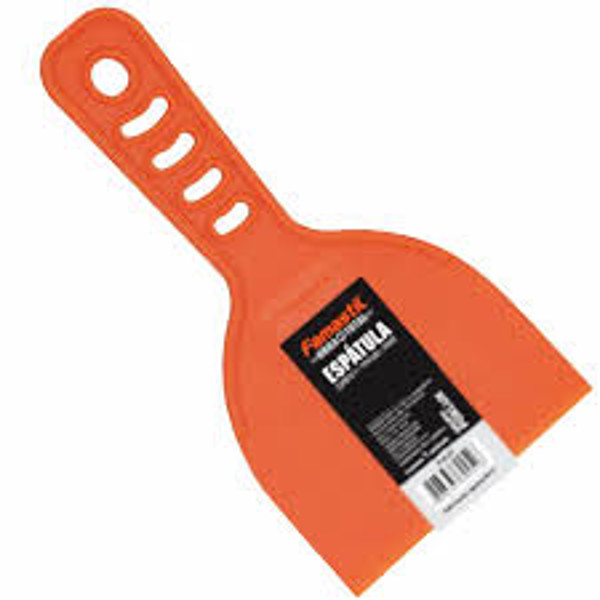 ESPATULA PLASTICA FAMASTIL LISA C/ CABO 10CM 