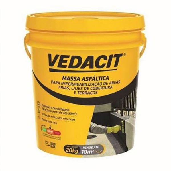 MASSA ASFALTICA VEDACIT IMPERMEABILIZANTE 20KG