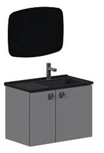 GABINETE  ACO P/ BANHEIRO KIT TARUMA CINZA - COZIMAX
