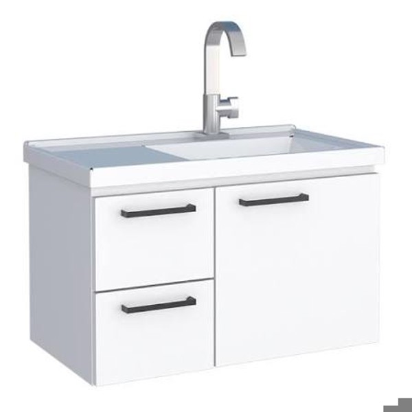 GABINETE ACO P/ BANHEIRO  KIT CAJA BRANCO  - COZIMAX   