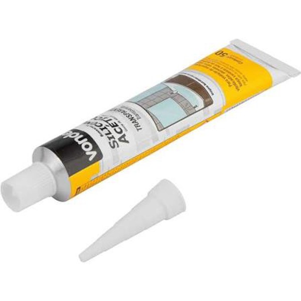 SILICONE ACETICO TRANSPARENTE VONDER 50G 